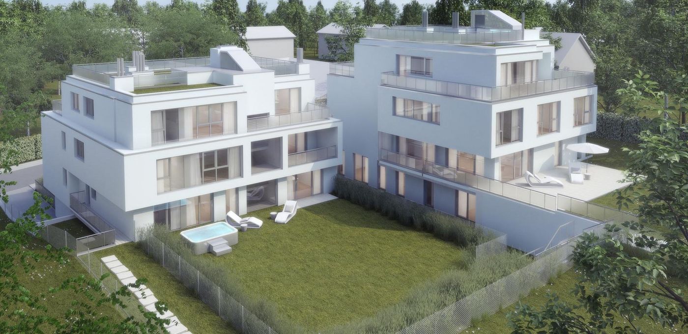 3D-Rendering: Wohnhaus Langackergasse: Das Luxuswohnhaus inmitten seiner grünen Umgebung